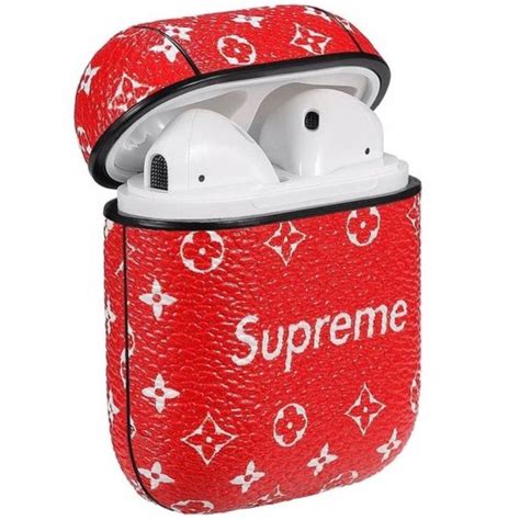 louis vuitton x supreme airpod case|louis vuitton square airpod case.